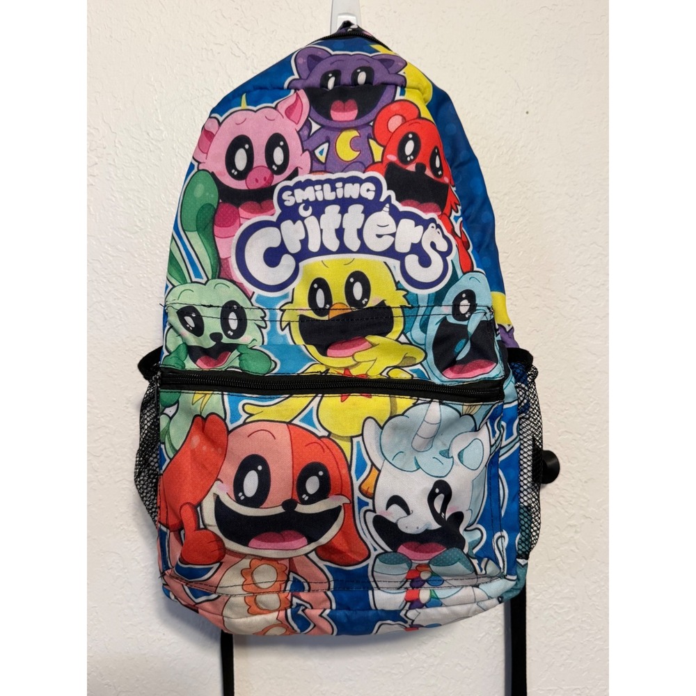 Smiling Critters Poppy Playtime Backpack Blue Multi Character All Over Print
